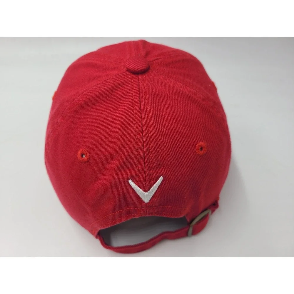 Callaway Golf Strapback Adjustable Hat Cap Cotton Casual Dad Men Women Red White